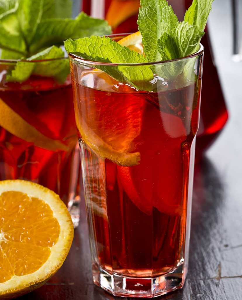 Citrus Basil Spiked Sweet Tea.