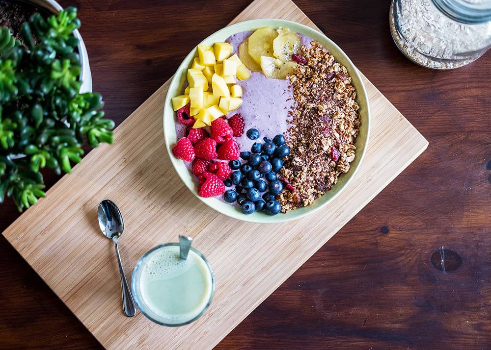 An assortment of fresh fruits and berries, a sampling of the superfoods featured in the American Diabetes Association Superfood Cookbook.