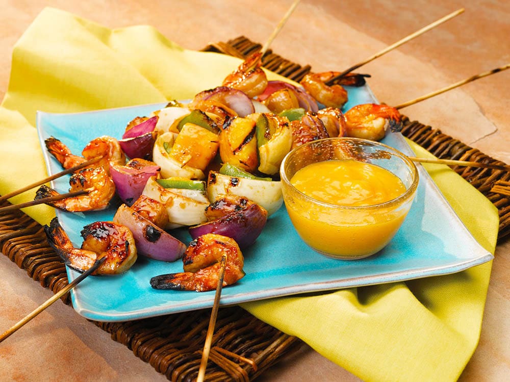 Summer was made for grilling. Actually, it's turned into a year-round activity, but it's especially sweet when the weather is warmer outside. This recipe for Teriyaki Grilled Skewers is a perfect appetizer or entree when you're grilling for friends or family. Not only are the full of flavor, they're beautiful as well.